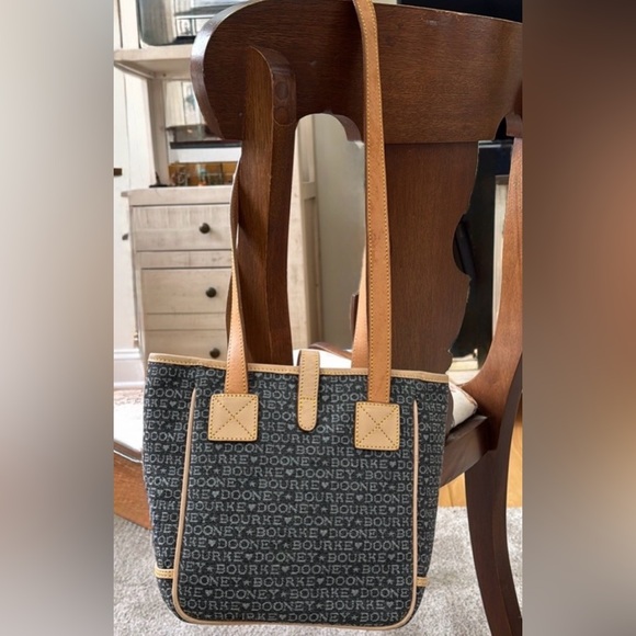 Dooney & Bourke Handbags - Dooney & Bourke Gray and Tan Signature Tote Small